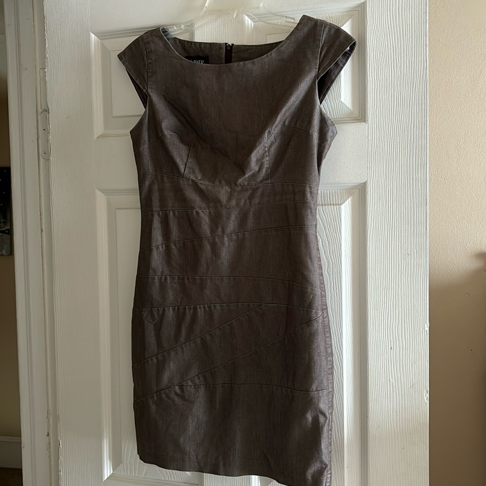 A. Byer grey bodycon dress.